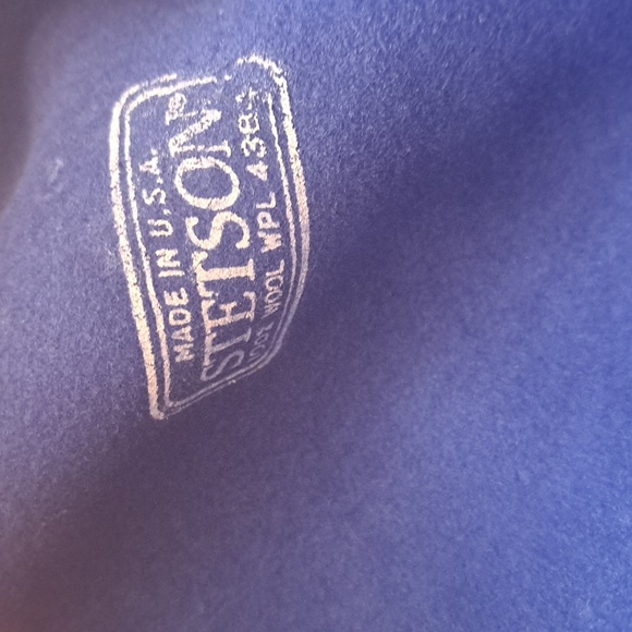 Stetson Women Wool 2tone Fedora black&blue with bow. S - Picture 5 of 8